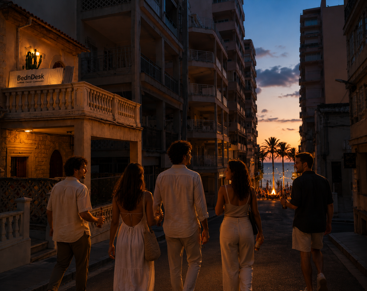 Evening stroll to the beach