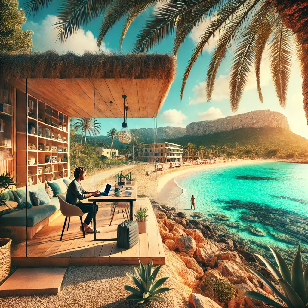 Mallorca island with different seasons digital nomads